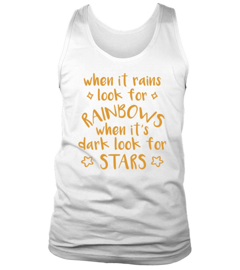 Look for Rainbows - Quote - Stars - Night Tank Top Unisex