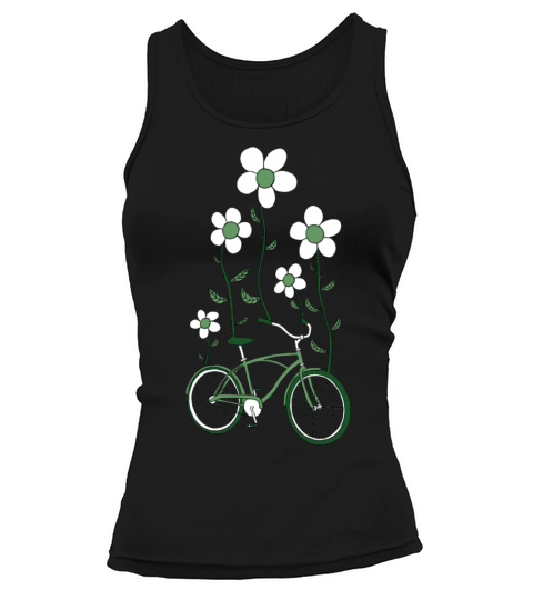 bike flowers shirt Tank top Woman