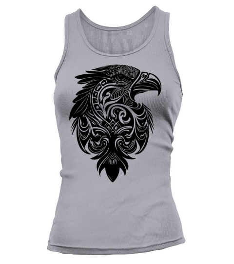 Eagle In Vintage Tribal Tattoo Feather Style Tank top Woman