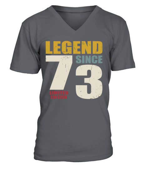50th birthday vintage 1973 legend since 1973 V-Neck T-shirt