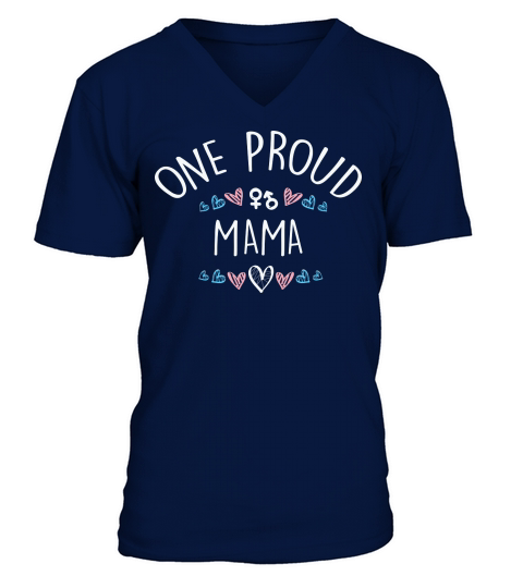 One Pround Mama Trans Pride V-Neck T-shirt