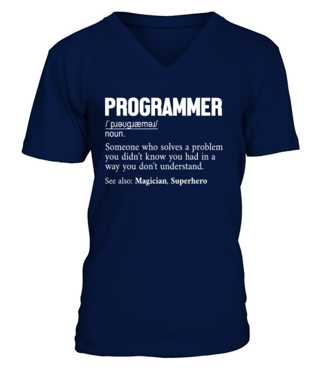 Programmer Definition Engineer Full Stack V-Neck T-shirt
