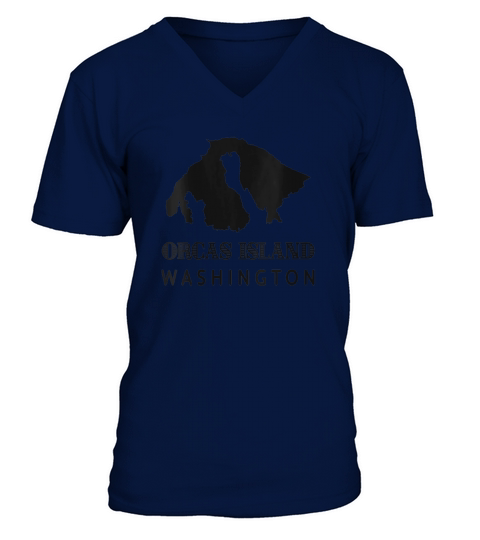 Womens Orcas Island Washington Pacific Northwest V-Neck T-shirt