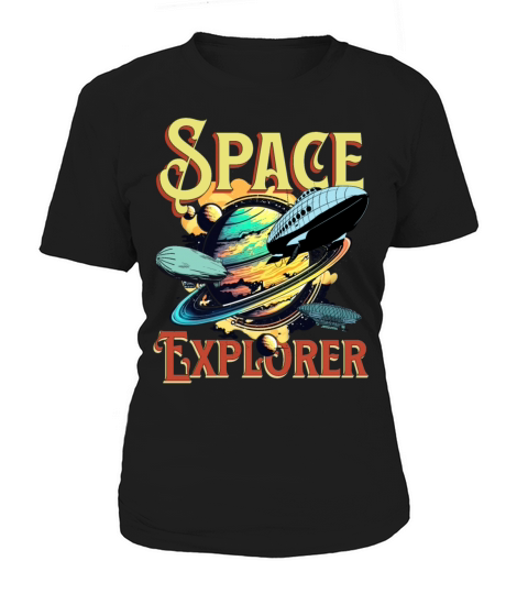 Steampunk Zeppelin Space Explorer Women's T-Shirt