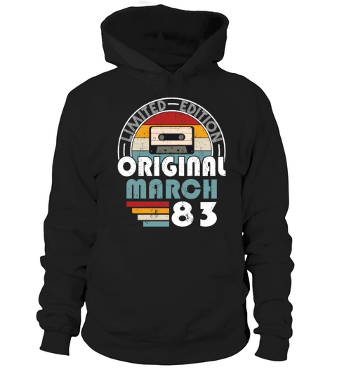 40th birthday march 1983 original 1983 Hoodie Unisex