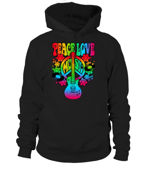 Peace Love Music LGBT Hoodie Unisex