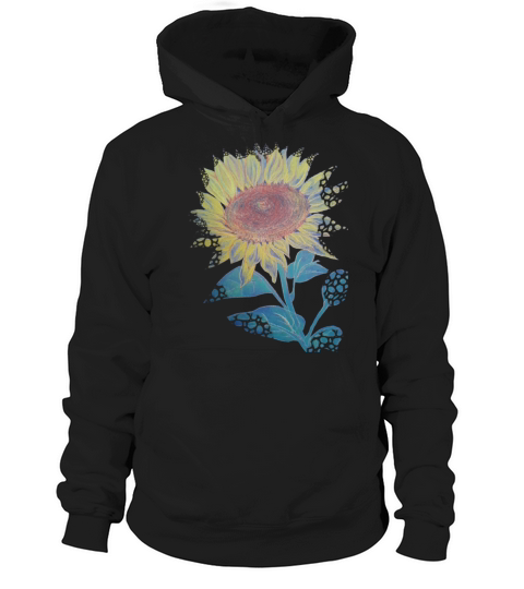 Vintage sunflower hand drawing artistic cut Hoodie Unisex