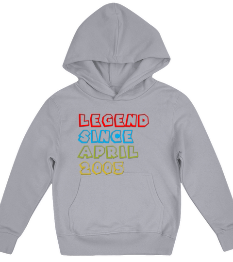 18 Year Old Legend Since April 2005 18th Birthday Kids Hoodie