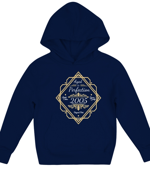 18th Birthday Vintage 2005 with Royal Ornaments Kids Hoodie
