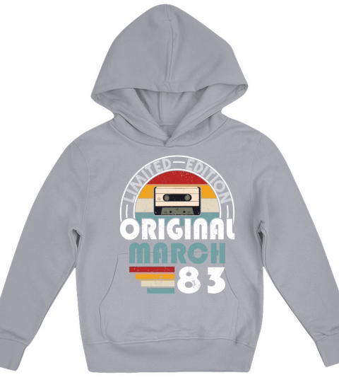 40th birthday march 1983 original 1983 Kids Hoodie
