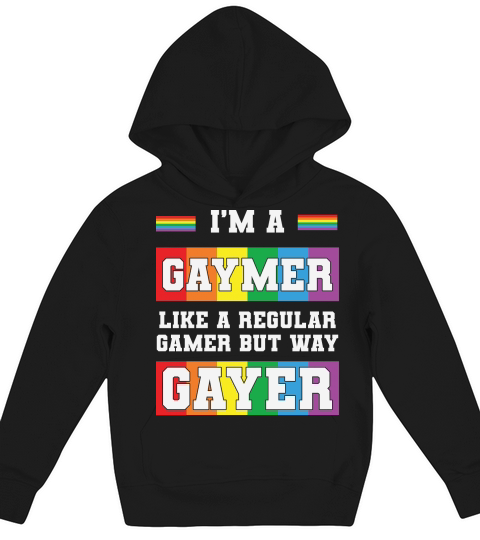 Im A Gaymer Like A Regular Gamer But Way Gayer Kids Hoodie