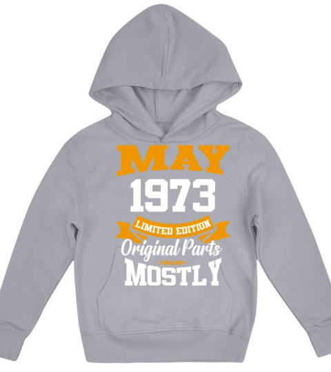 May 1973 Vintage Birthday Present Kids Hoodie