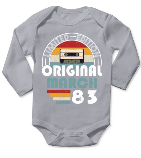 40th birthday march 1983 original 1983 Long Sleeve Baby One-Piece