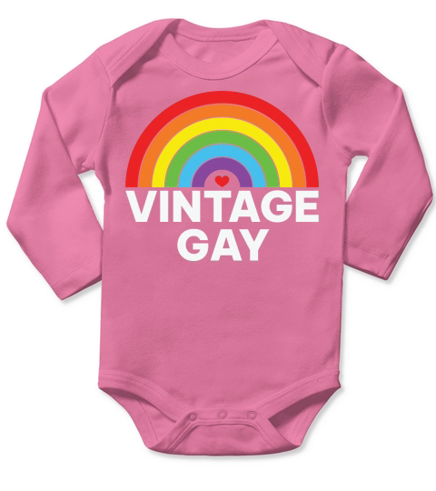 LGBT Pride Month Vintage Gay Long Sleeve Baby One-Piece