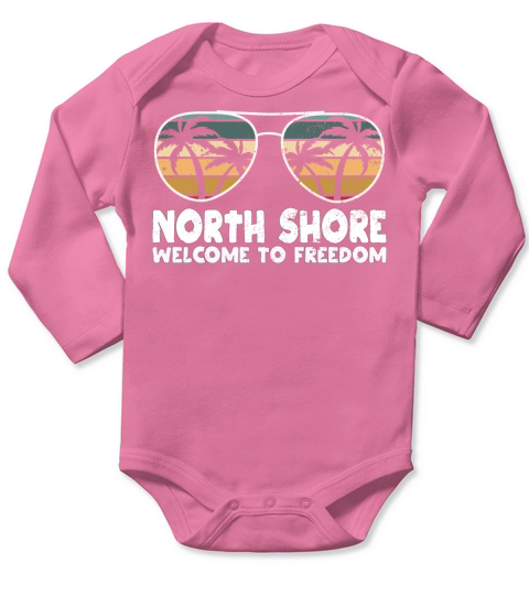 North Shore Welcome to Freedom Vacation Sayings Tr Long Sleeve Baby One-Piece