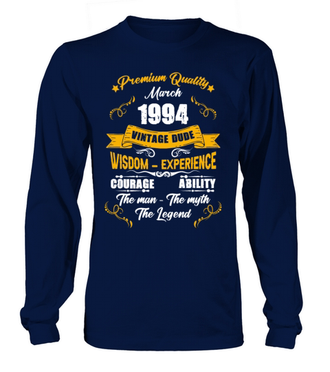 March 1994 Vintage Birthday Present Long sleeved Unisex