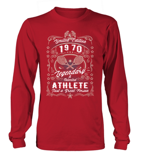 Vintage 1970 Tennis Birthday Gift Sport Hobby Long sleeved Unisex