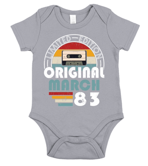 40th birthday march 1983 original 1983 Short Sleeve Baby One-Piece