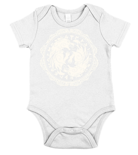 Fenrir Wolf Of Odin Norse Runes Viking Northmen Short Sleeve Baby One-Piece