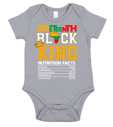 Juneteenth Black King Nutrition African American Mens Boys Short Sleeve Baby One-Piece