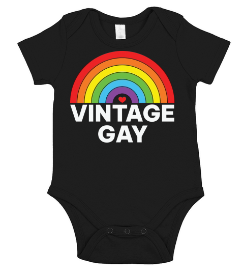LGBT Pride Month Vintage Gay Short Sleeve Baby One-Piece