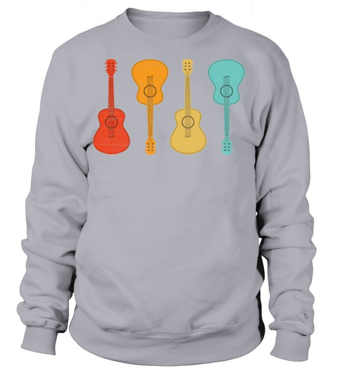 Vintage Acoustic Guitar Guitarist Idea Sweatshirt Unisex