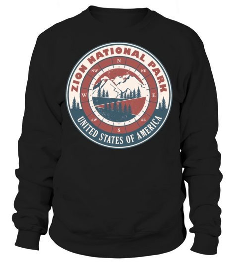 Zion National Park United States Vintage Hiking Sweatshirt Unisex