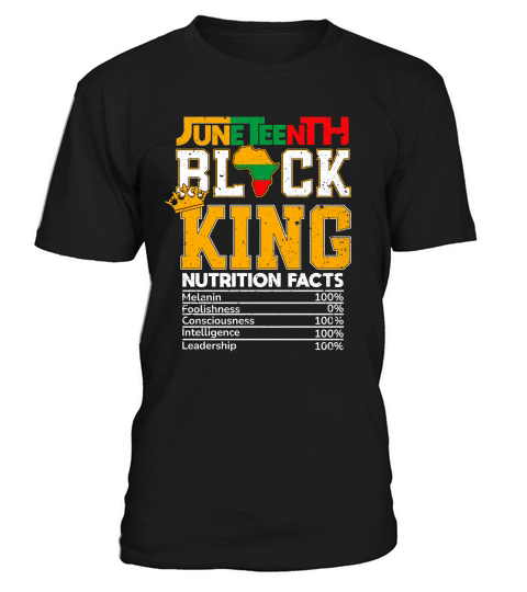 Juneteenth Black King Nutrition African American Mens Boys T-Shirt Unisex