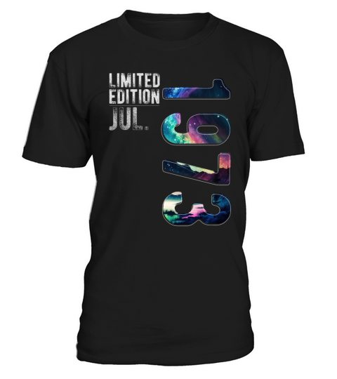 Limited Edition 1973 July Birthday Polar Lights T-Shirt Unisex