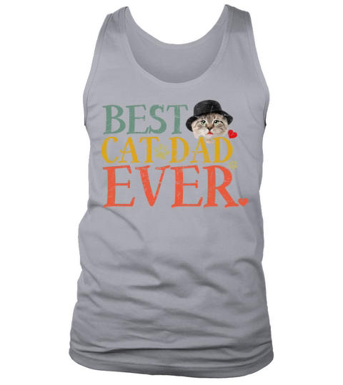 Vintage Best Cat Dad Ever Tank Top Unisex