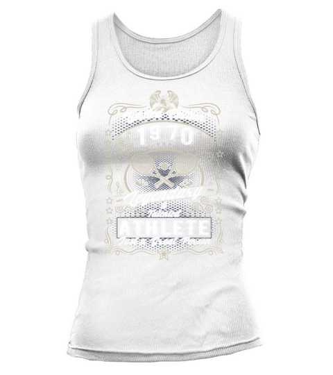 Vintage 1970 Tennis Birthday Gift Sport Hobby Tank top Woman