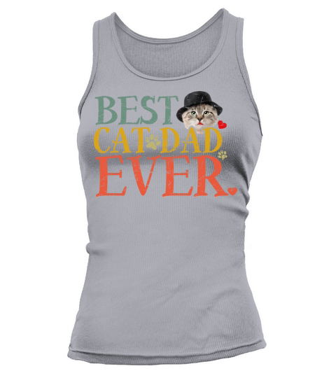 Vintage Best Cat Dad Ever Tank top Woman