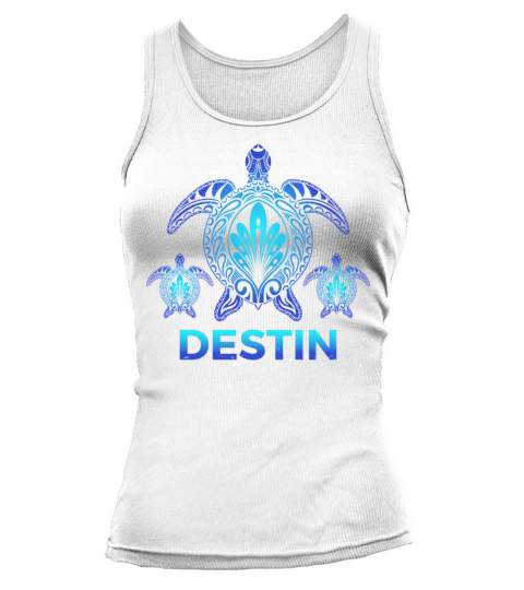 Vintage Destin Florida FL Ocean Turtle Souvenirs Tank top Woman