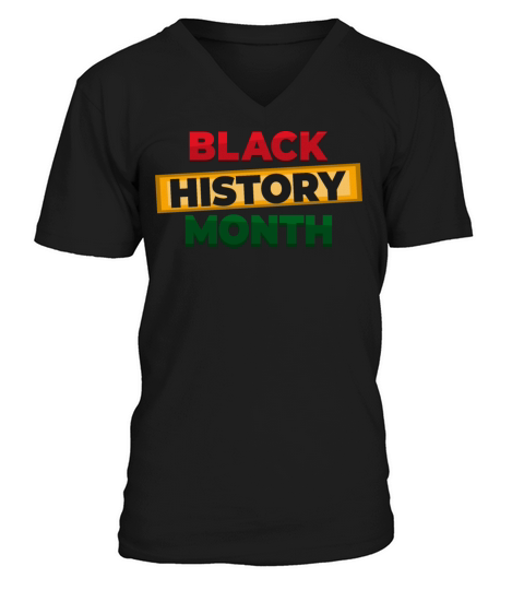 Black History Month V-Neck T-shirt