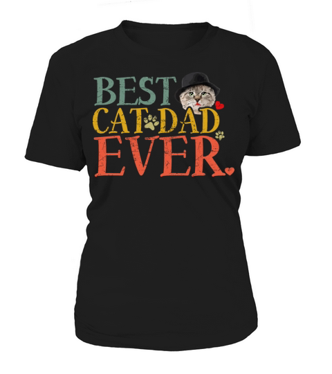 Vintage Best Cat Dad Ever Women's T-Shirt