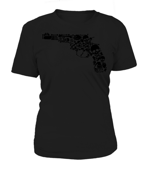 Weapon Firearm Skeleton Skull Illustration Women's T-Shirt