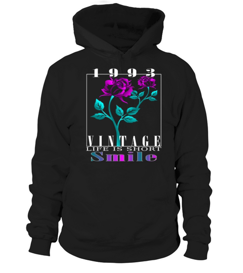 1993 Born Vintage Rose Gift Hoodie Unisex