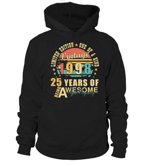 Vintage 1998 25th birthday spit Hoodie Unisex