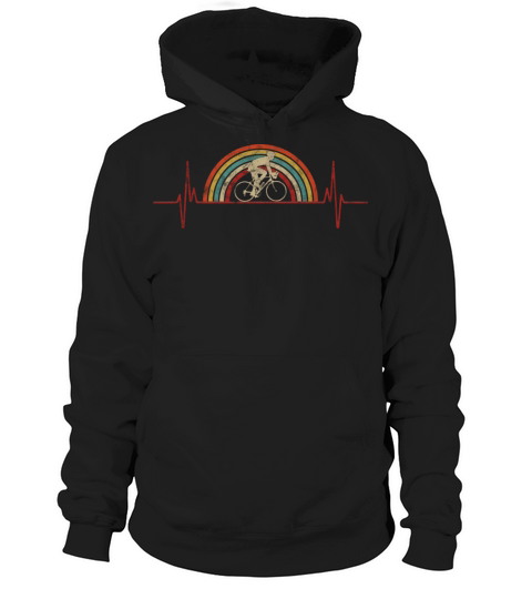 Vintage Heartbeat Cycling Hoodie Unisex
