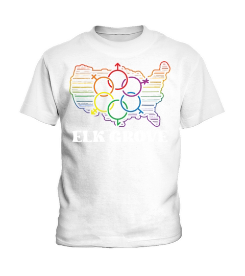 Elk Grove Pride Flag Pride Month LGBTQ Flag LGBT C Kids T-Shirt