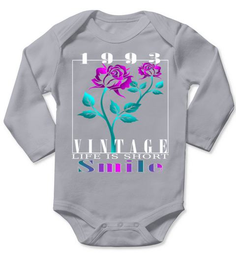 1993 Born Vintage Rose Gift Long Sleeve Baby One-Piece