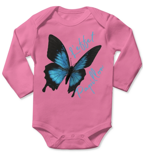 Butterflies pattern Long Sleeve Baby One-Piece