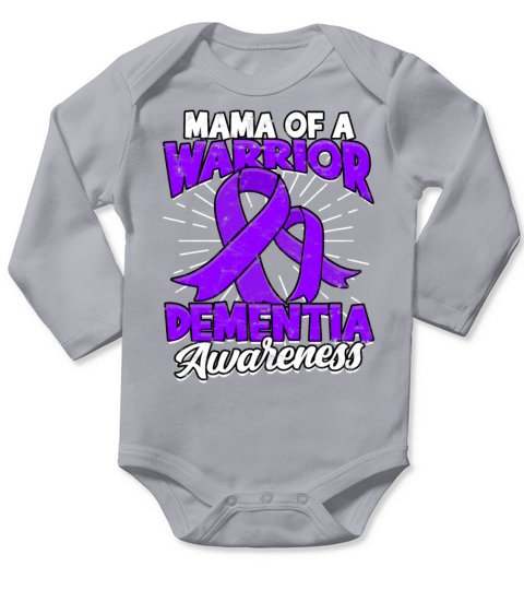 Fight Alzheimers Dementia alzheimer Awareness Long Sleeve Baby One-Piece