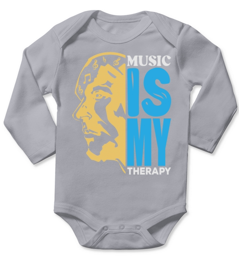 Music Is My Therepy Long Sleeve Baby One-Piece