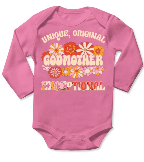 Retro Unique Original Exceptional Godmother Long Sleeve Baby One-Piece