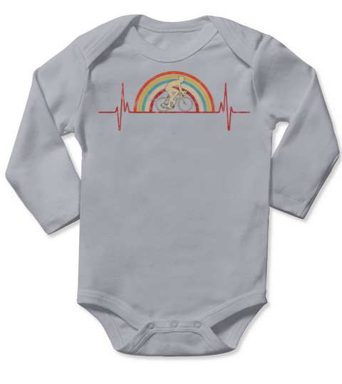 Vintage Heartbeat Cycling Long Sleeve Baby One-Piece