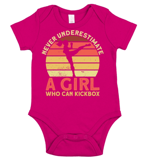 Never Underestimate A Girl Who Can Kickbox Short Sleeve Baby One-Piece