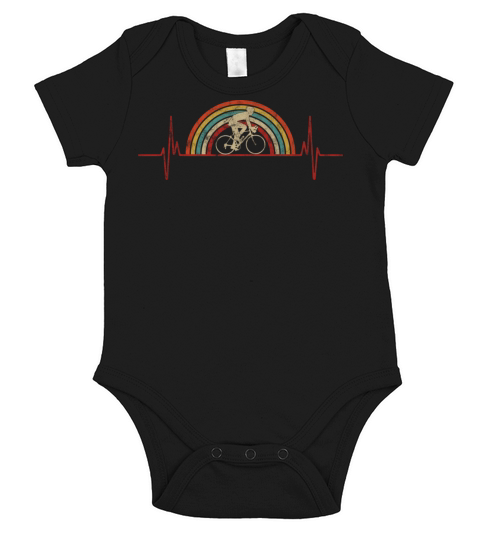 Vintage Heartbeat Cycling Short Sleeve Baby One-Piece