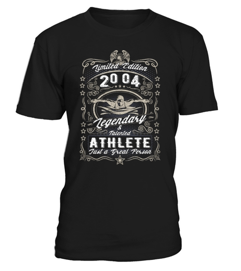 Vintage 2004 Swimmer Birthday Gift Sport Hobby T-Shirt Unisex