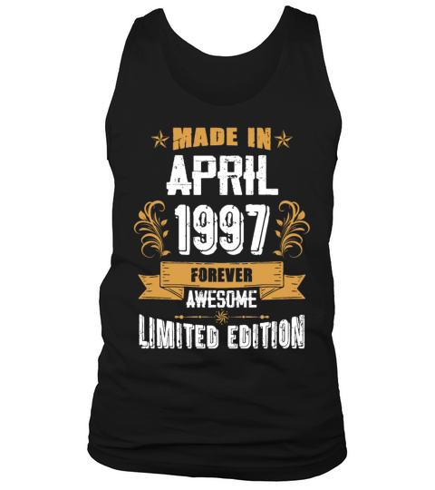 April 1997 Vintage Birthday Present Tank Top Unisex